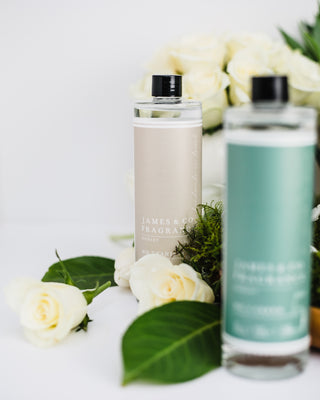 Our vegan-friendly No. 7 Vanilla 100ml reed diffuser - scents of vanilla blended with a subtle touch of warm honey