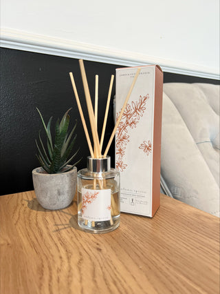 Autumn Spices Orange Autumnal Reed Diffuser, with fragrance notes of Gingerbread, Maple and Nutmeg