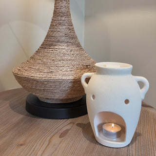 White Textured Tealight Wax Melter