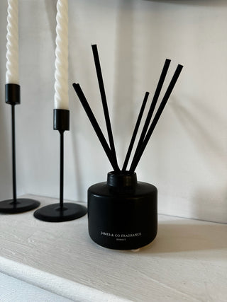 Black decorative diffuser vessel