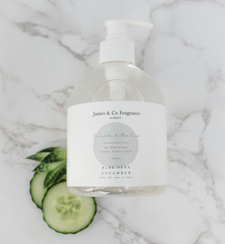 James & Co Fragrance Cucumber & Aloe Vera 500ml Antibacterial Hand Sansiter