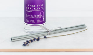 No. 9 Lavender 200ml Refill Diffuser with Grey Fibre Reeds