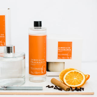 Our vegan-friendly No. 6 Orange 200ml diffuser refill - sweet tangerine notes, infused with cinnamon and a dash of clove