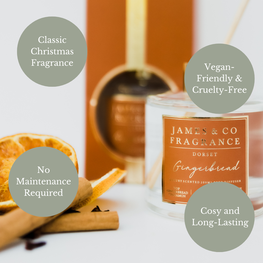 Gingerbread 200ml Reed Diffuser James Co Fragrance